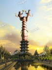 华阳雕塑 贵州景区IP打造 重庆不锈钢雕塑制作